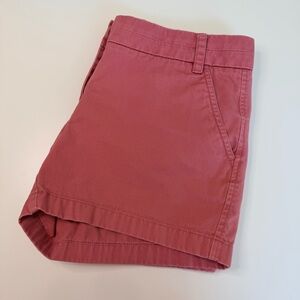 J. Crew Chino Mauve Pink Coral 4” Inseam Summer Shorts Women's Size 4